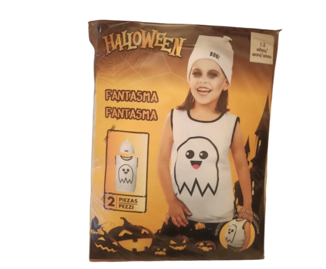 Костюм для Хэллоуина для девочки Призрак 2-4 года Черно-белый (150600) - фото 4 Костюм для Хэллоуина для девочки Призрак 2-4 года Черно-белый (150600) - фото 4