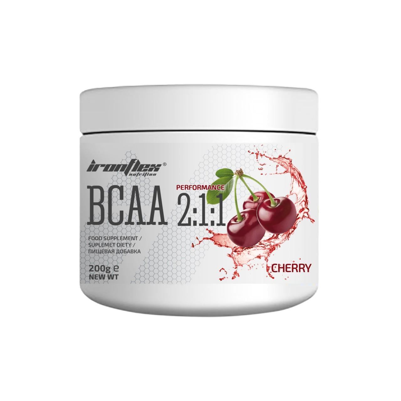 Аминокислоты IronFlex BCAA Performance 2-1-1 Cherry 200 g