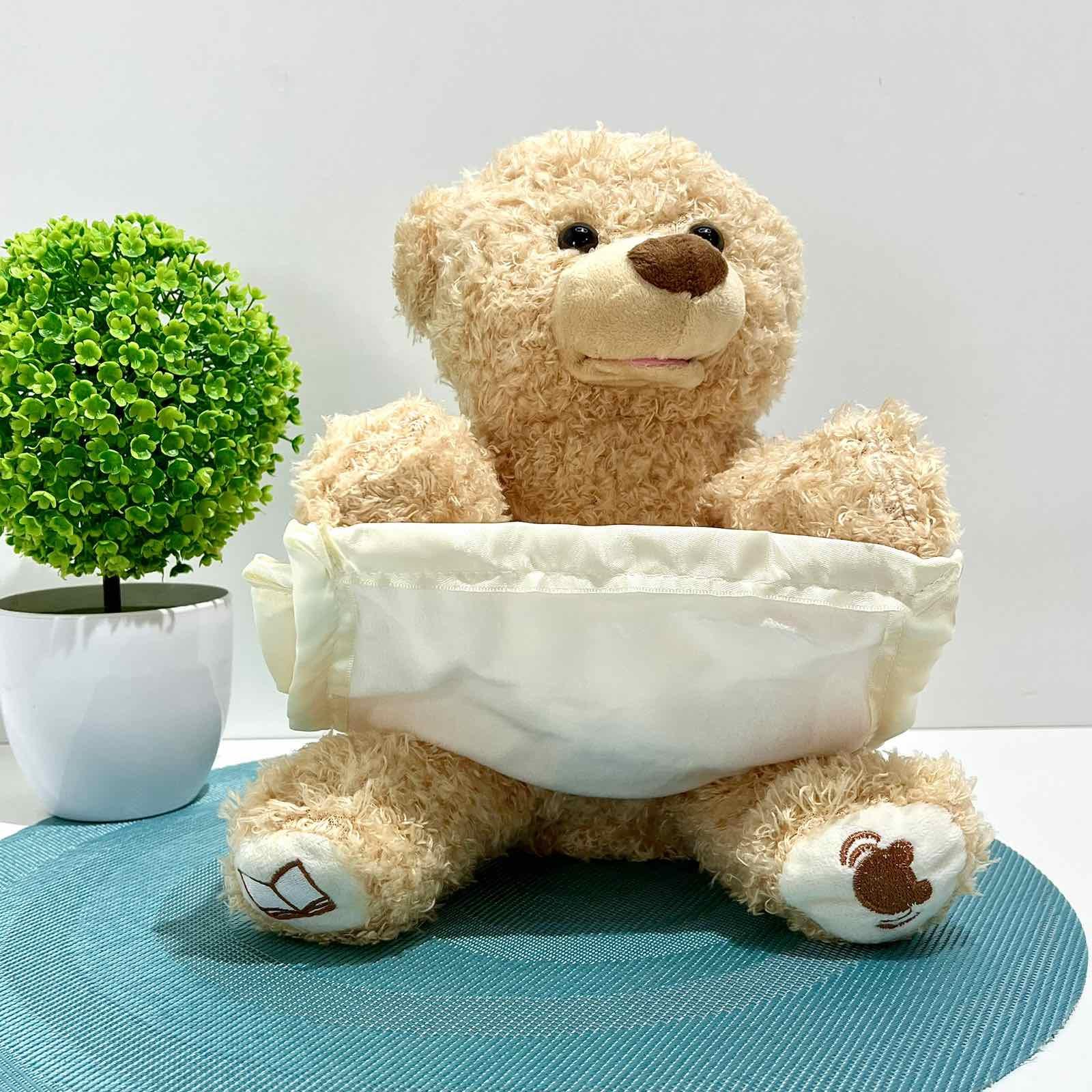 Интерактивная игрушка Мишка-сказочник играет в прятки/рассказывает сказки Бежевый (M 5843 I UA) - фото 3 Интерактивная игрушка Мишка-сказочник играет в прятки/рассказывает сказки Бежевый (M 5843 I UA) - фото 3