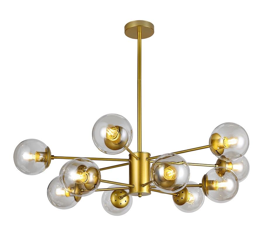 Люстра 7526033-12 GD/CL Золотий/Прозорий