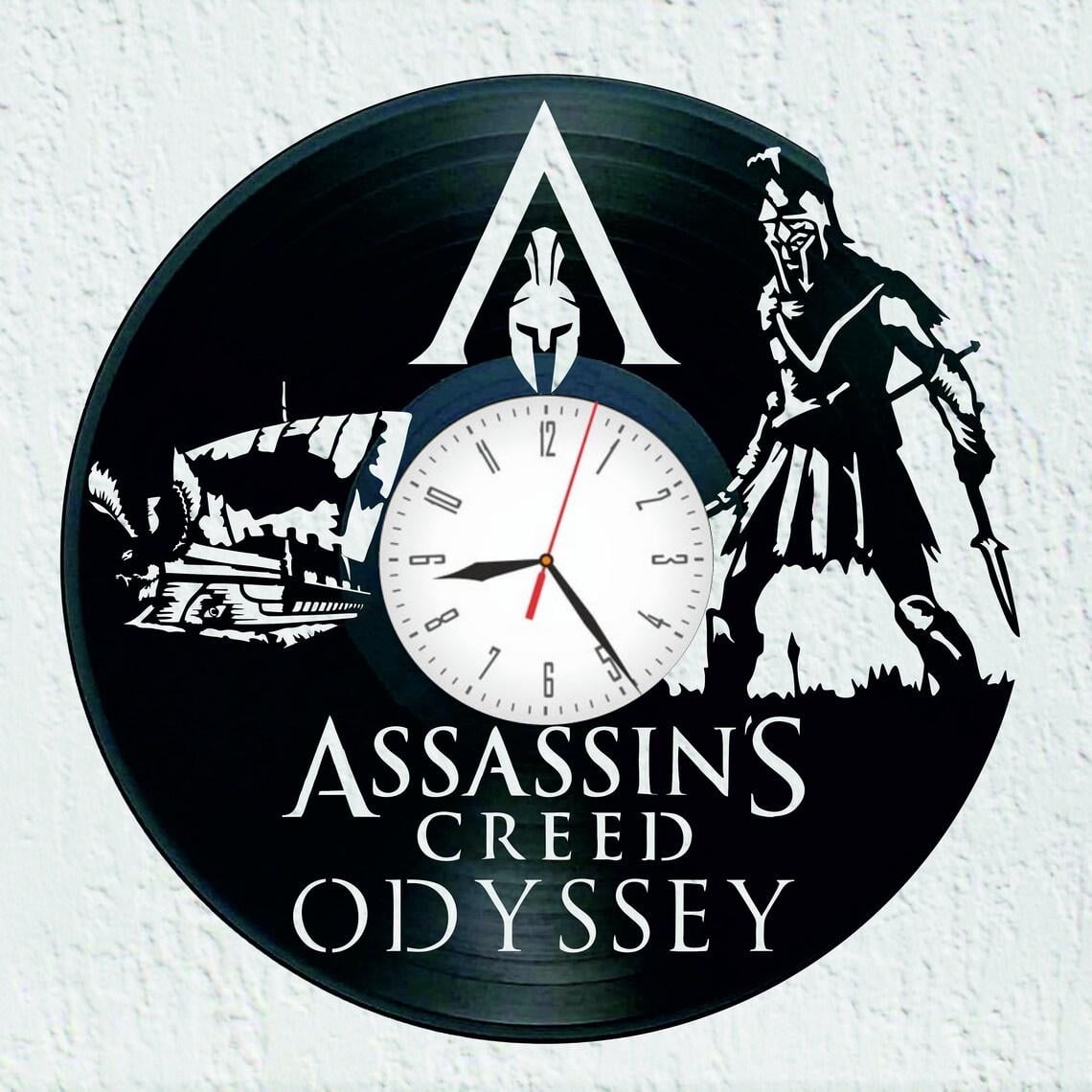 Часы настенные Assassin's Creed Odyssey 2251 из виниловой пластинки
