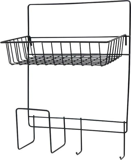 Полиця у ванну кімнату Stenson TD01345/M50257 25х14х34 см Black (20220754)