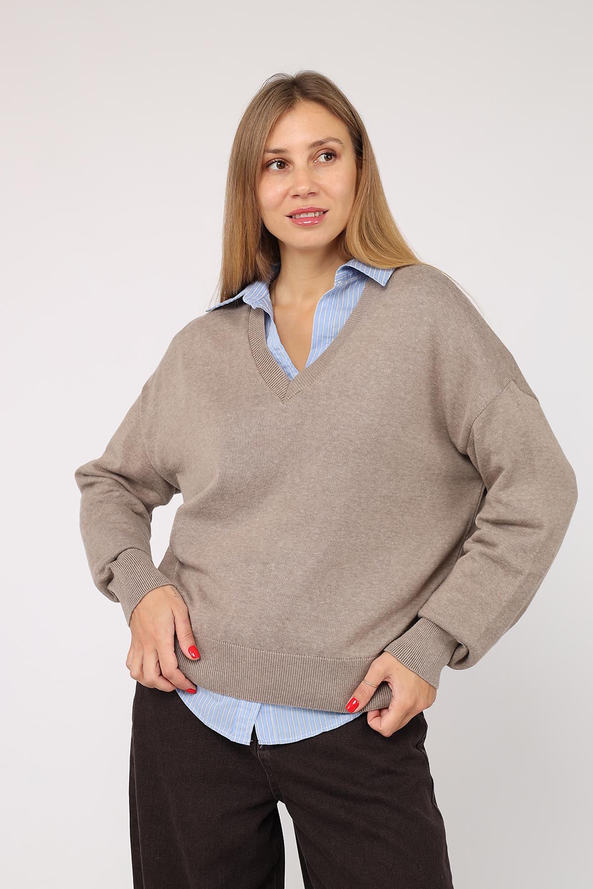 Пуловер женский Yuki р. 48 Бежевый (ЦБ-00285986)