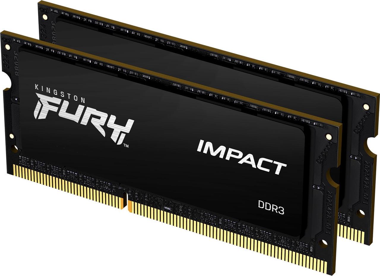 Оперативна пам'ять для ноутбуків Kingston FURY 16 GB 2x8 GB DDR3L 1866 MHz Impact (KF318LS11IBK2/16)