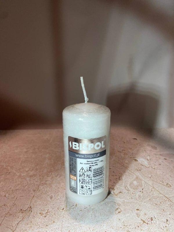 Свічка Bispol на 20 годин Білий