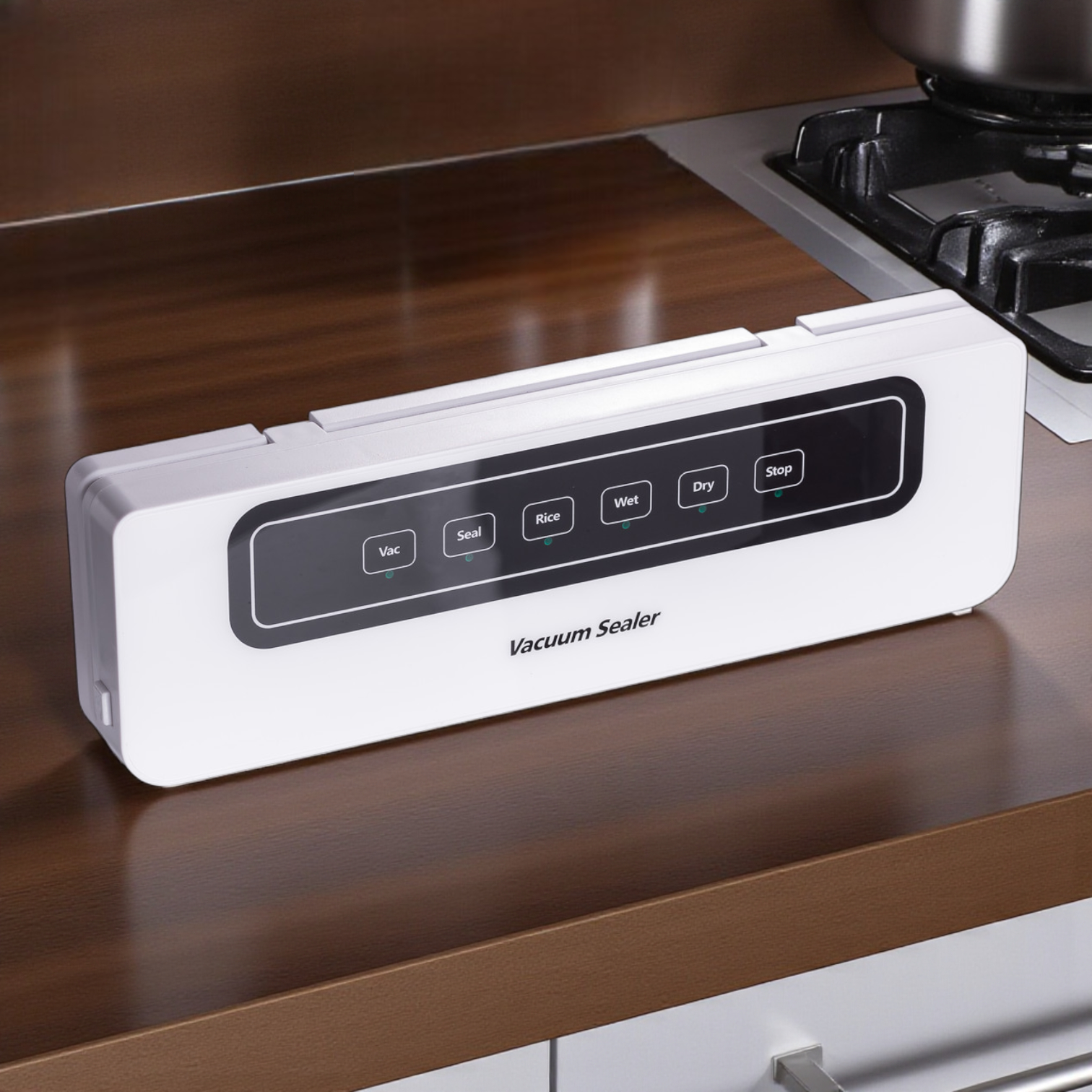 Вакуумний пакувальник кухонний для сухих та вологих продуктів 120 Вт 10 пакетів Білий (HP-11-18) - фото 5