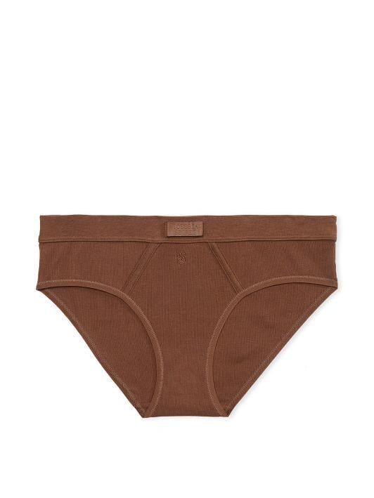Трусики Victoria’s Secret Cotton Hiphugger Panty Cotton Rib Mousse M Коричневый (26878698)