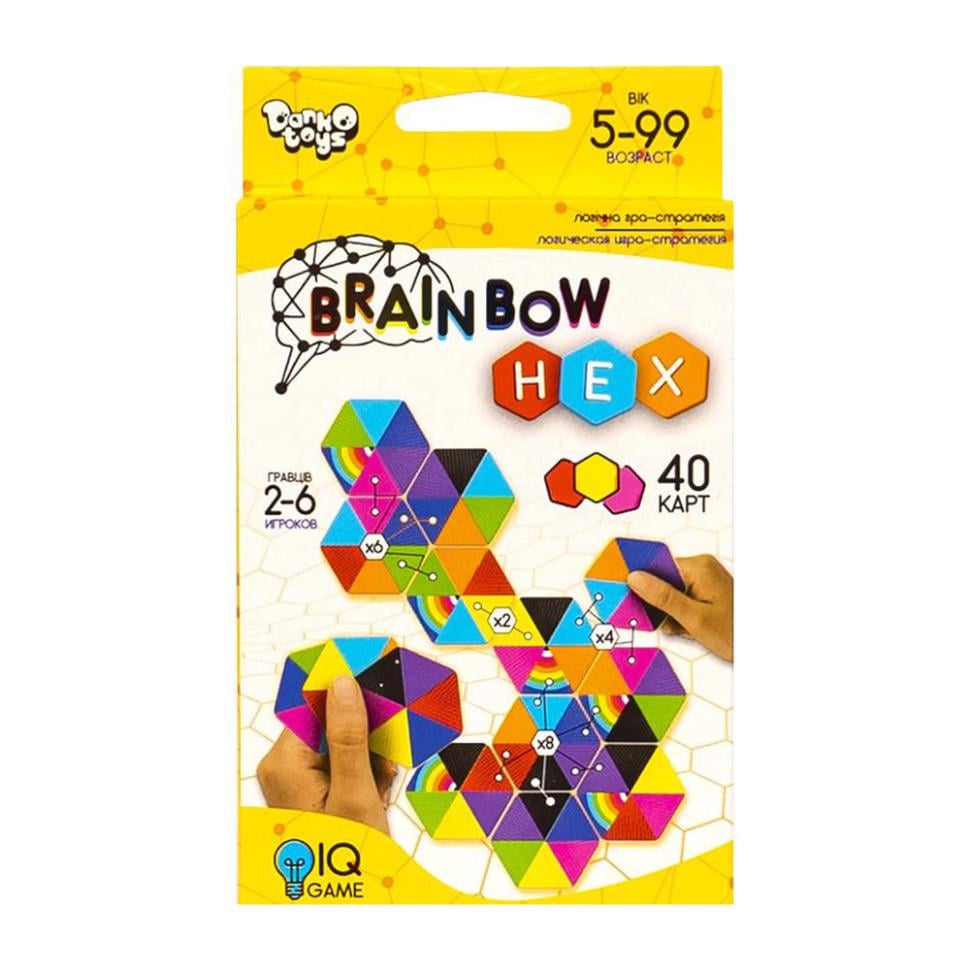 Карткова гра розважальна Danko Toys Brainbow HEX G-BRH-01-01 40 карт (RLT33762)