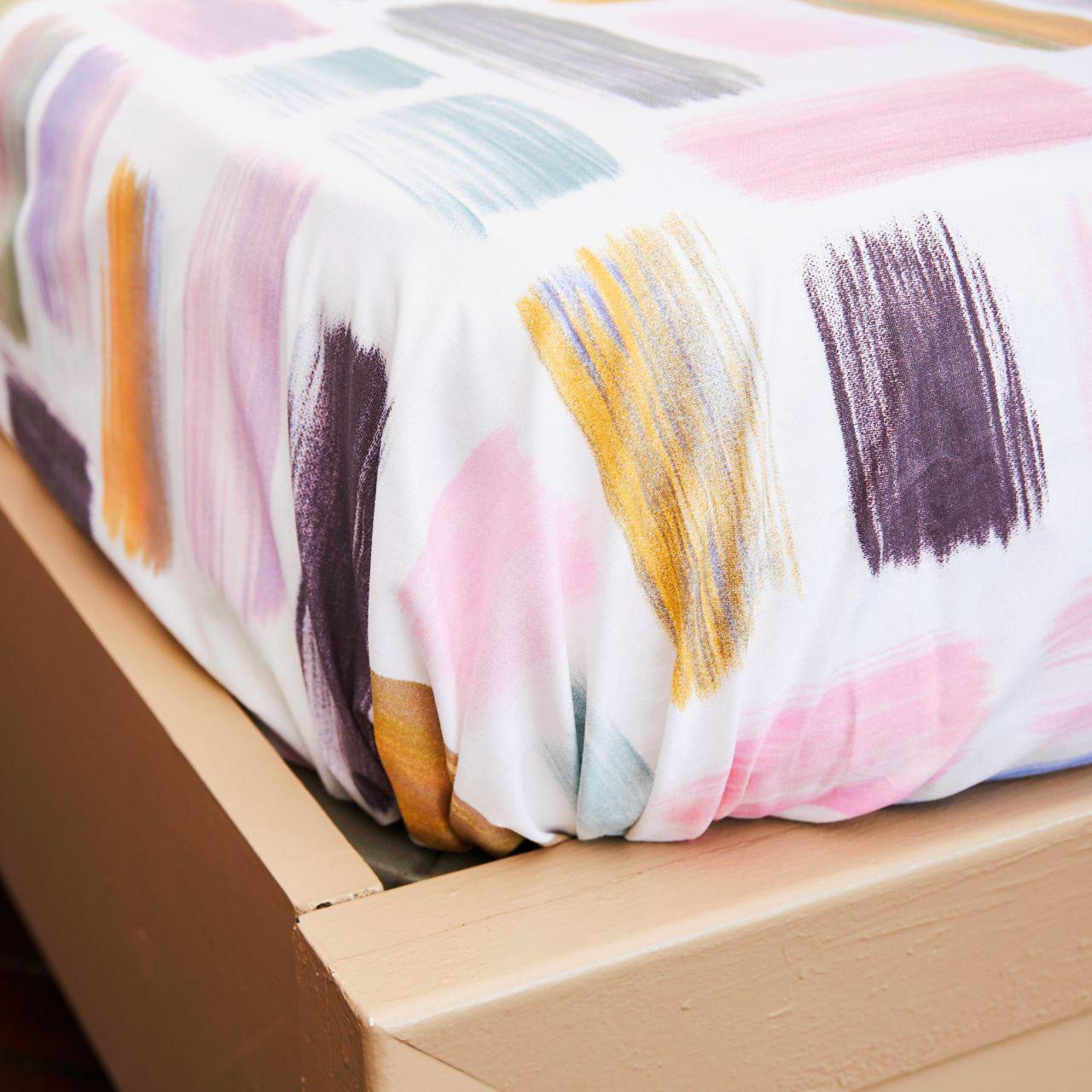 Простынь на резинке Цветные мишки ранфорс 70х140х10 см (8016474)