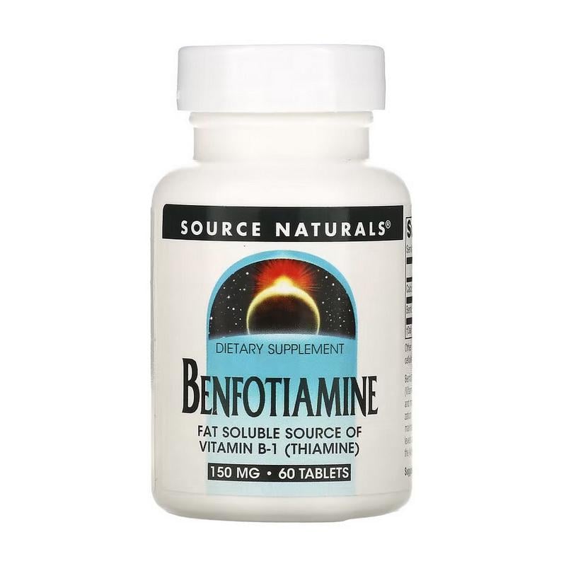 Бенфотіамін Source Naturals Benfotiamine 150 mg 60 табл.