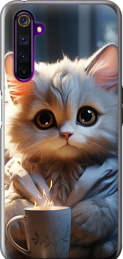 Чехол на Realme 6 Pro White cat (5646t-1893-42517)