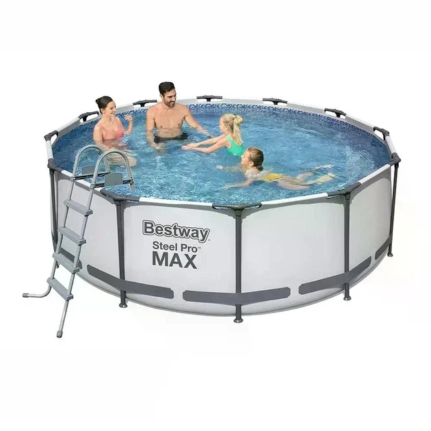 Басейн каркасний круглий Bestway 56420-1 з драбиною/тентом 10250 л 366х122 см (35575046)