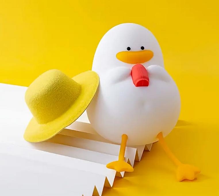 Нічник дитячий Качка силіконовий Білий (L-1921) - фото 2 Нічник дитячий Качка силіконовий Білий (L-1921) - фото 2