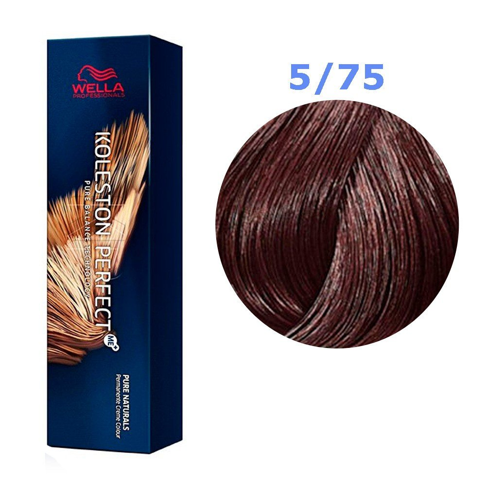 Краска для волос Wella Professionals Koleston Perfect ME+Deep Brown 5/75 Hellbraun brown-mahagoni 60 мл - фото 2