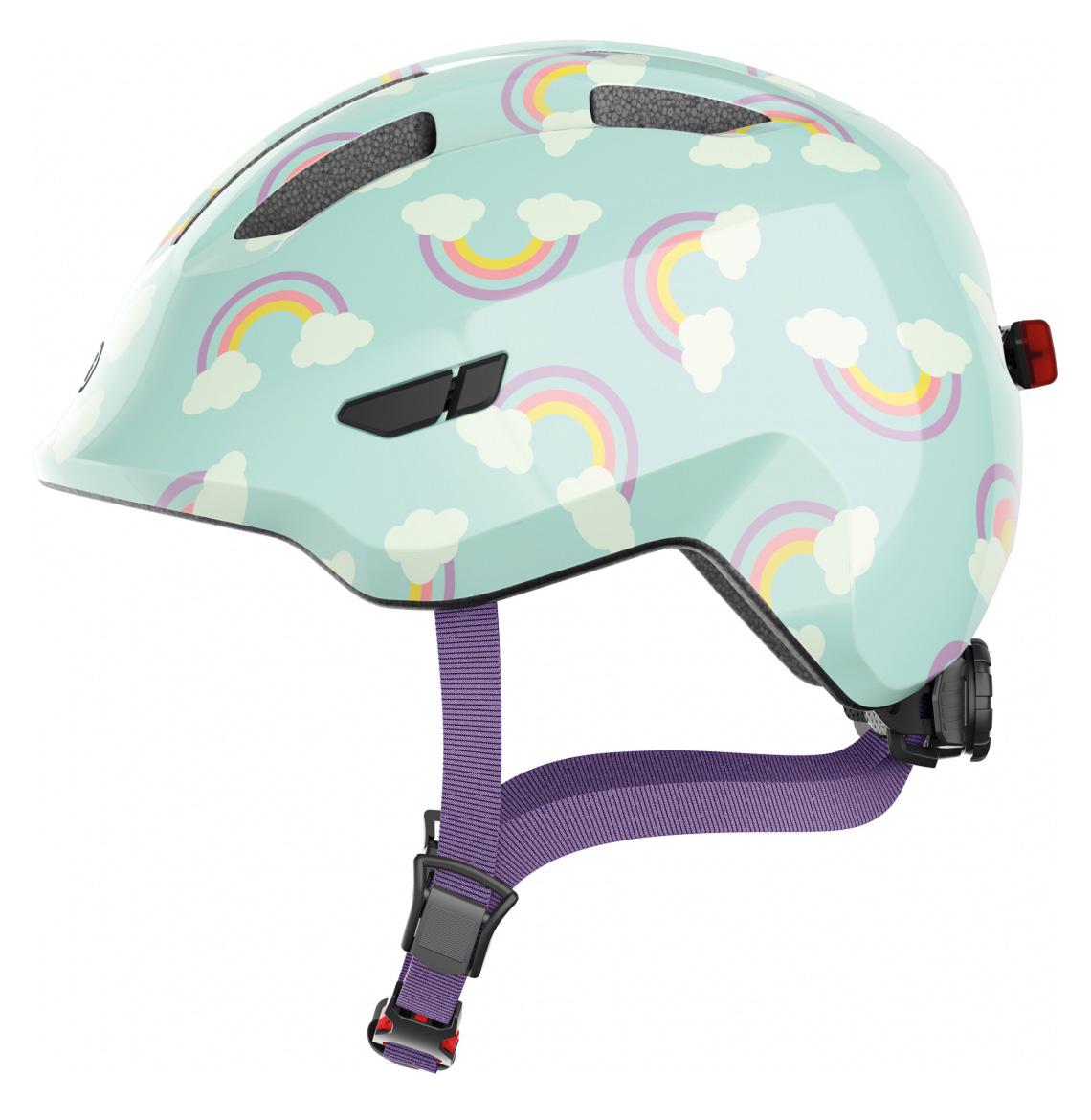 Велошолом дитячий Abus SMILEY 3.0 LED S 45-50 см Blue Rainbow (673009)