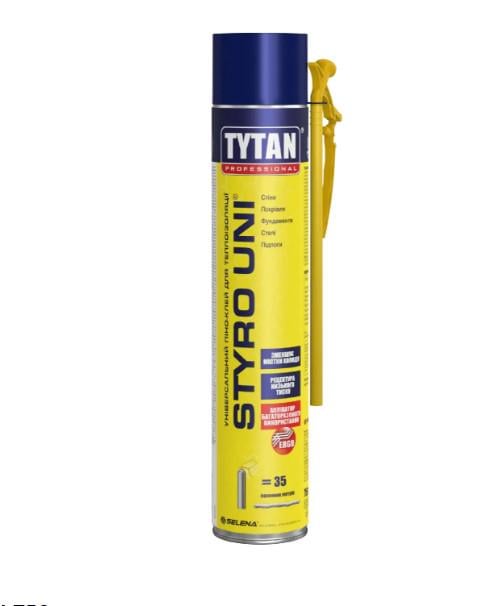 Піна-клей Tytan Professional поліуретанова Styro Uni 750 мл