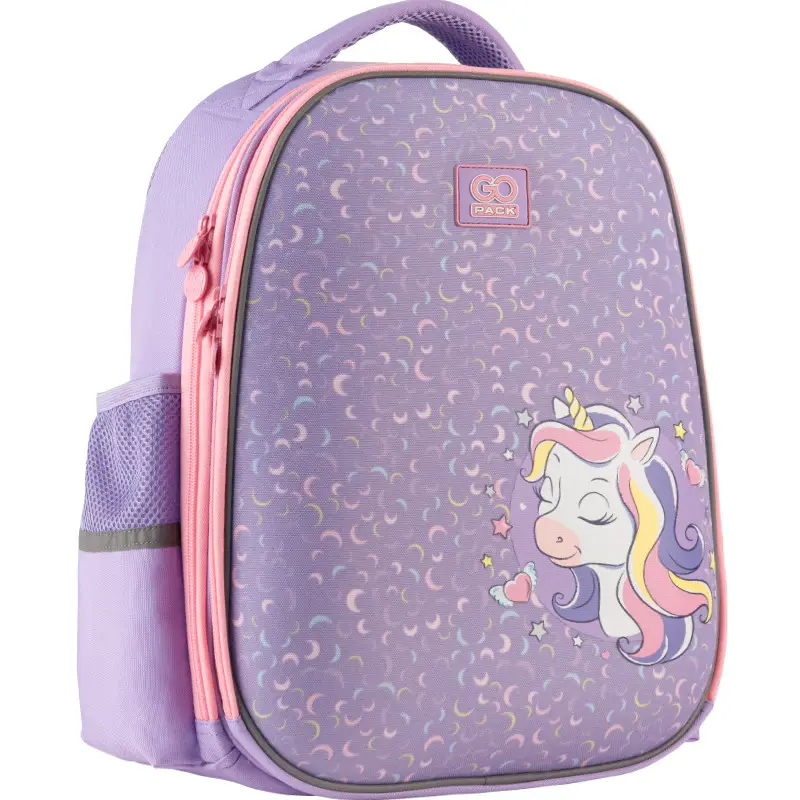 Рюкзак школьный GoPack GO23-165M-3 Cute unicorn полукаркасный с ортопедической спинкой (993278)