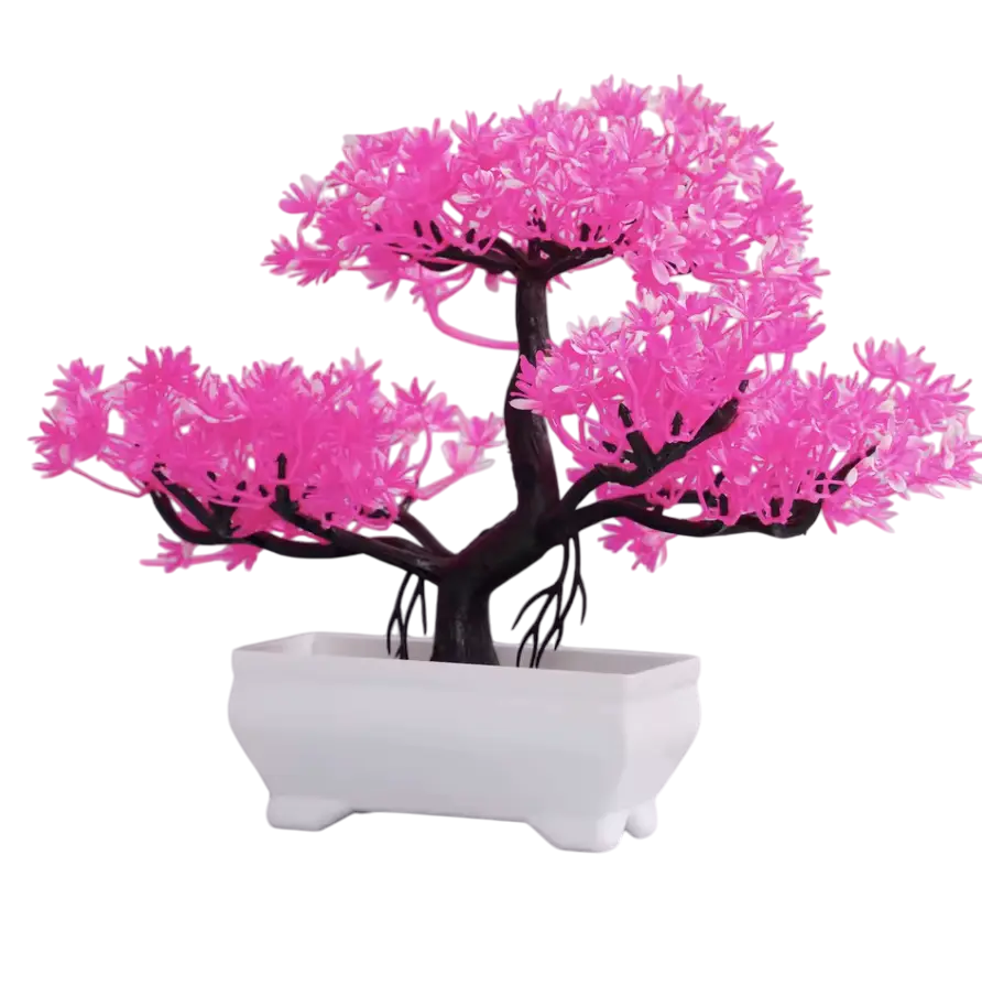 Бонсай штучний сакура у горщику Pink Cherry Bonsai 26x19 см Рожевий (MK001051)