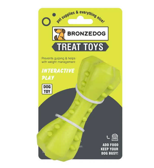 Іграшка для собак мотиваційна BronzeDog SMART Кістка 12х5 см Салатовий (1R0370)