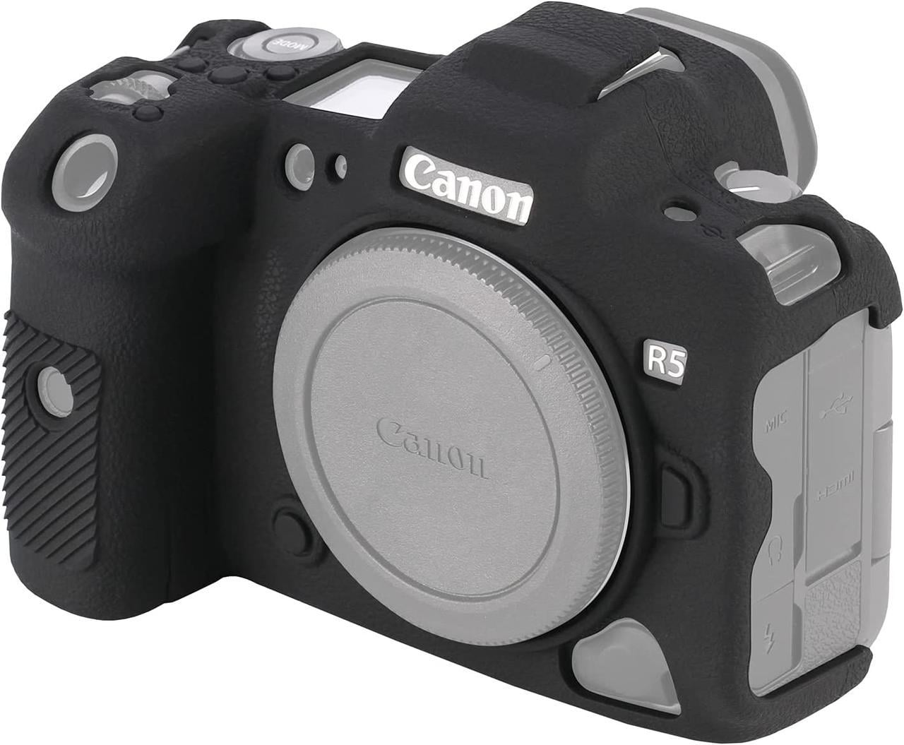 Чехол защитный силиконовый для фотоаппаратов Canon EOS R6 R6 Mark II Черный