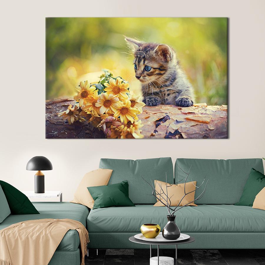 Картина на холсте Милый котёнок 51x34 см (152-1)