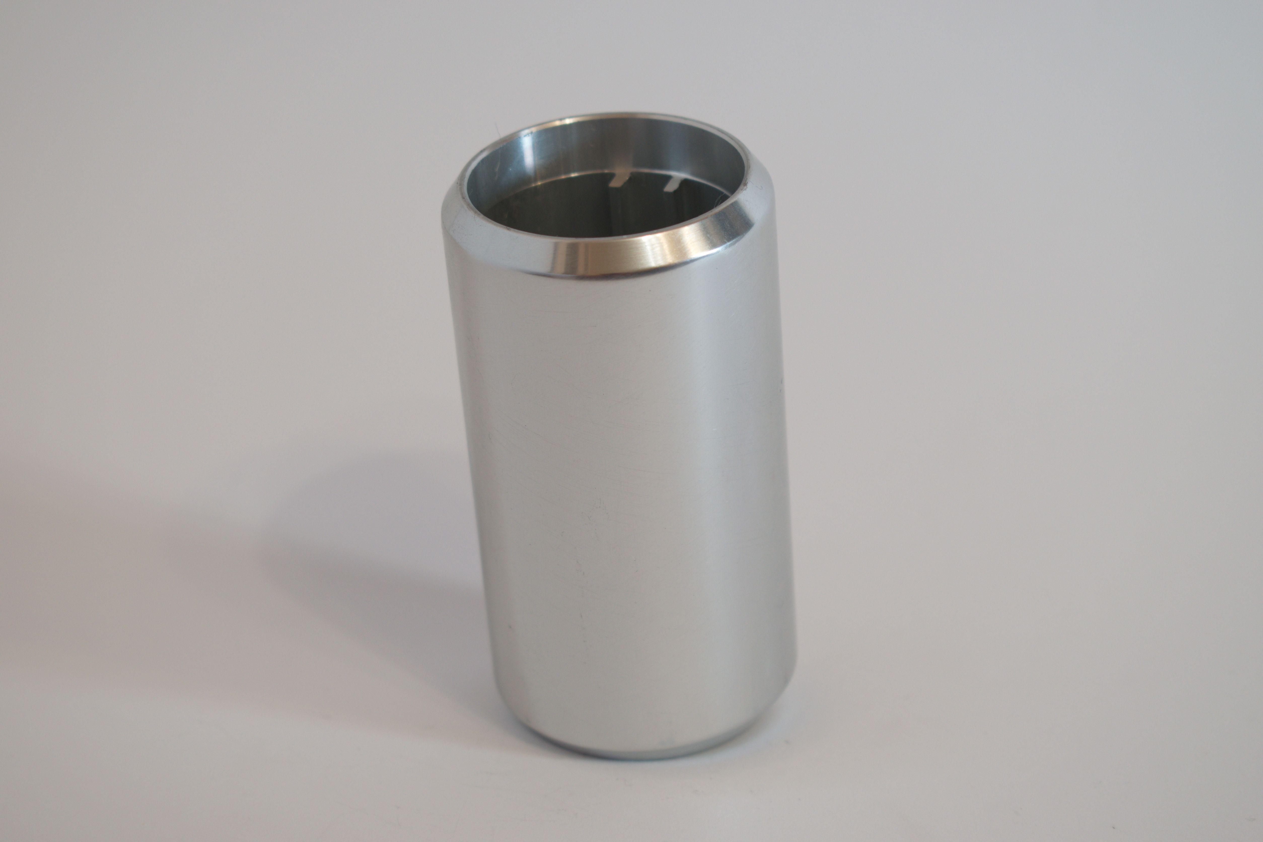 Фланець стійки під підрізування до алюмінієвих поручнів тип коло Срібний (10733с)