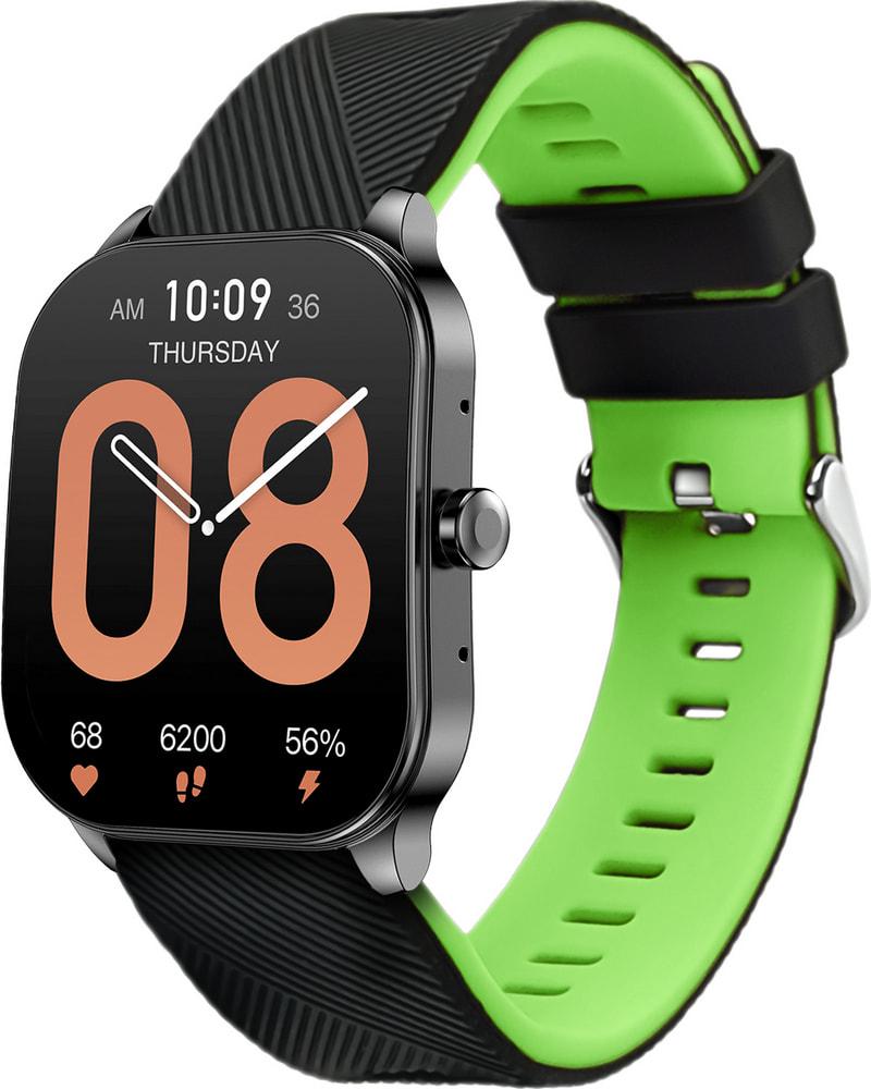 Ремінець Luminic для Amazfit Pop 3S/3R Black Green (34454-4A)