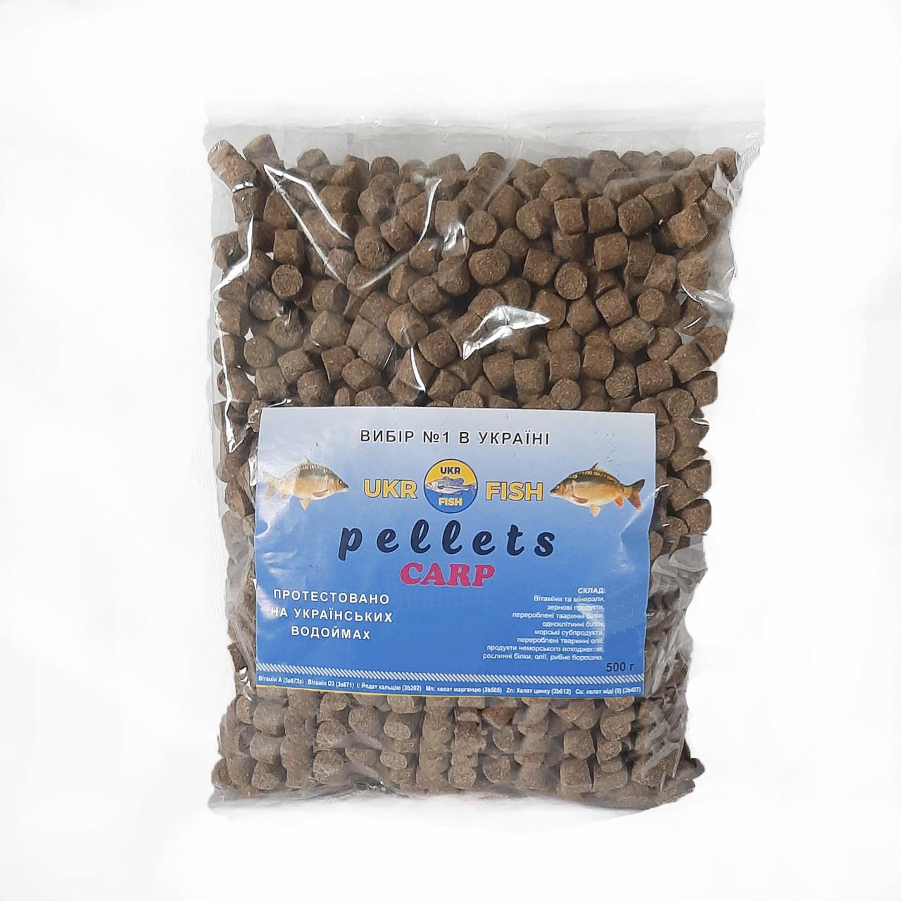 Пелетс Ukr fish Carp Pellets 8 мм 500 г