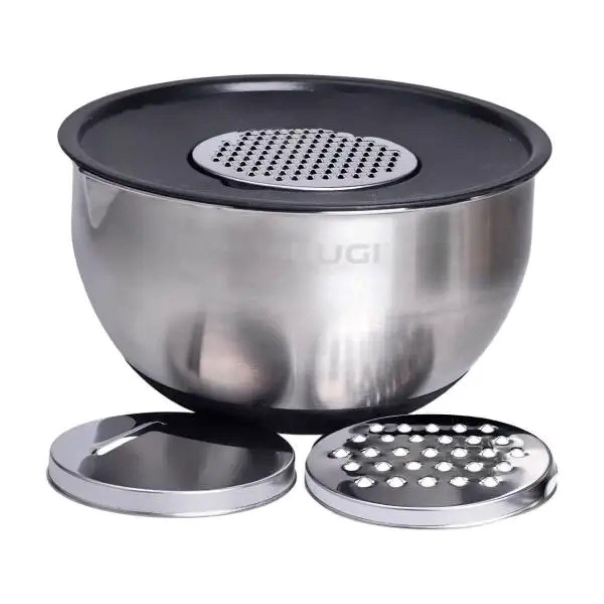 Набор блюд из нержавеющей стали с крышками и терками 5 шт. 5/4/2,5/2/1,5 л - фото 2