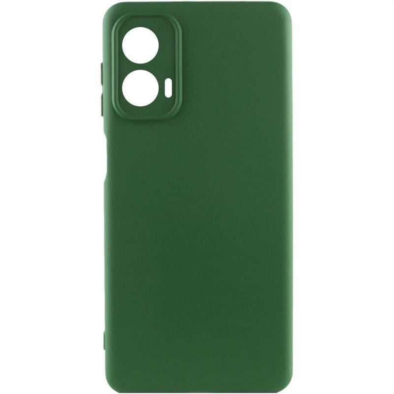 Протиударний чохол Silicone Cover Lakshmi Full Camera (A) для Motorola Moto G24 Зелений / Dark green