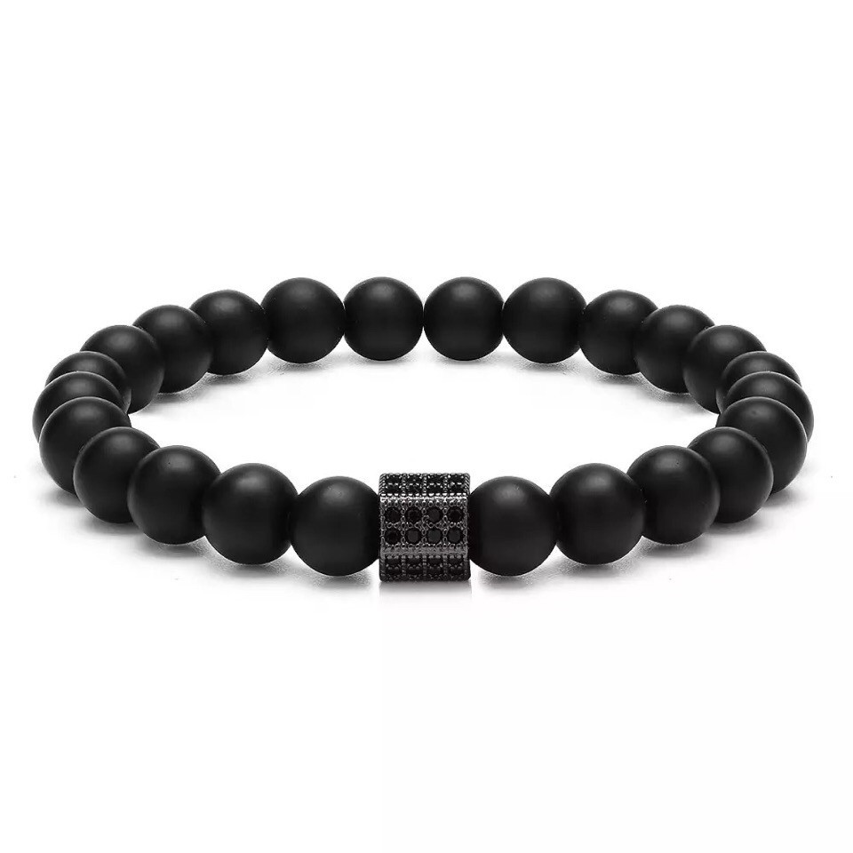 Браслет из шунгита с многогранником р. 18 Черный (90010)