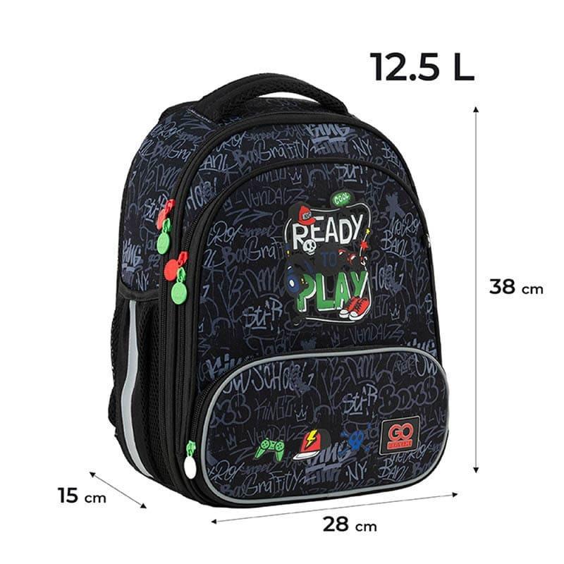 Школьный рюкзак каркасный GoPack Education Ready2Play Принт 12,5 л (GO24-597M-6) - фото 3