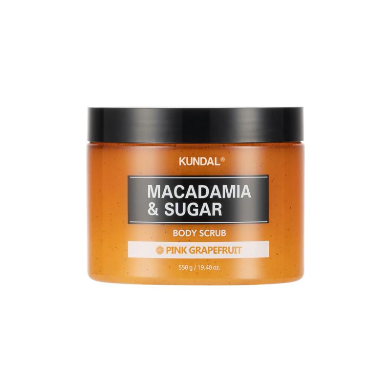 Скраб для тела сахарный Kundal Macadamia & Sugar Body Scrub Pink Grapefruit Розовый грейпфрут 550 г (749039)