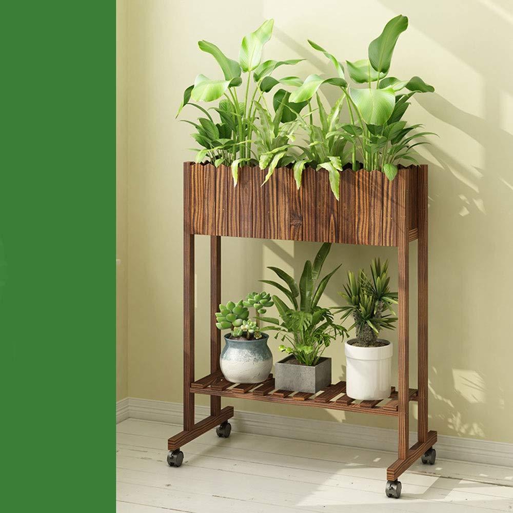 Кашпо на стойке из дерева Соллефтео 66 см Капучино (КШС-664709)