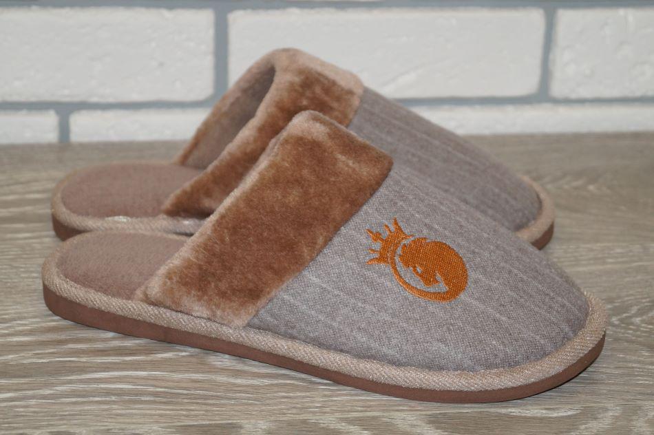 Тапочки комнатные Elmob 44/45 р. 27 см Коричневый (30350-4445)