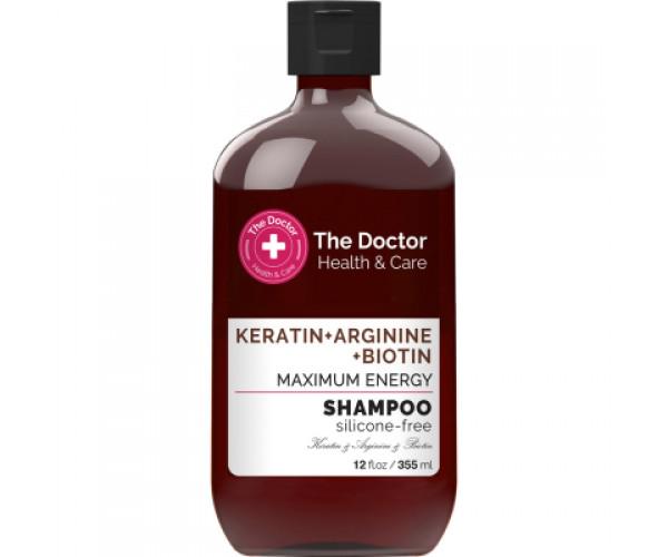 Шампунь The Doctor Health & Care Keratin + Arginine + Biotin Maximum Energy 355 мл (8588006041767)