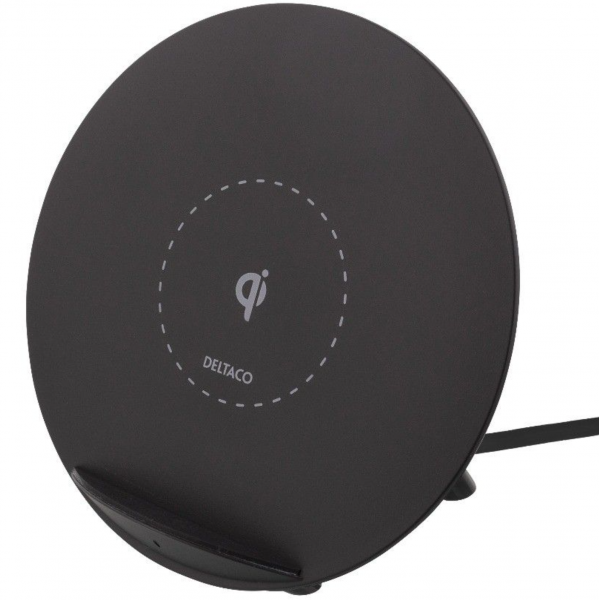 Зарядка бездротова Deltaco Fast Wireless Charger 10W Black