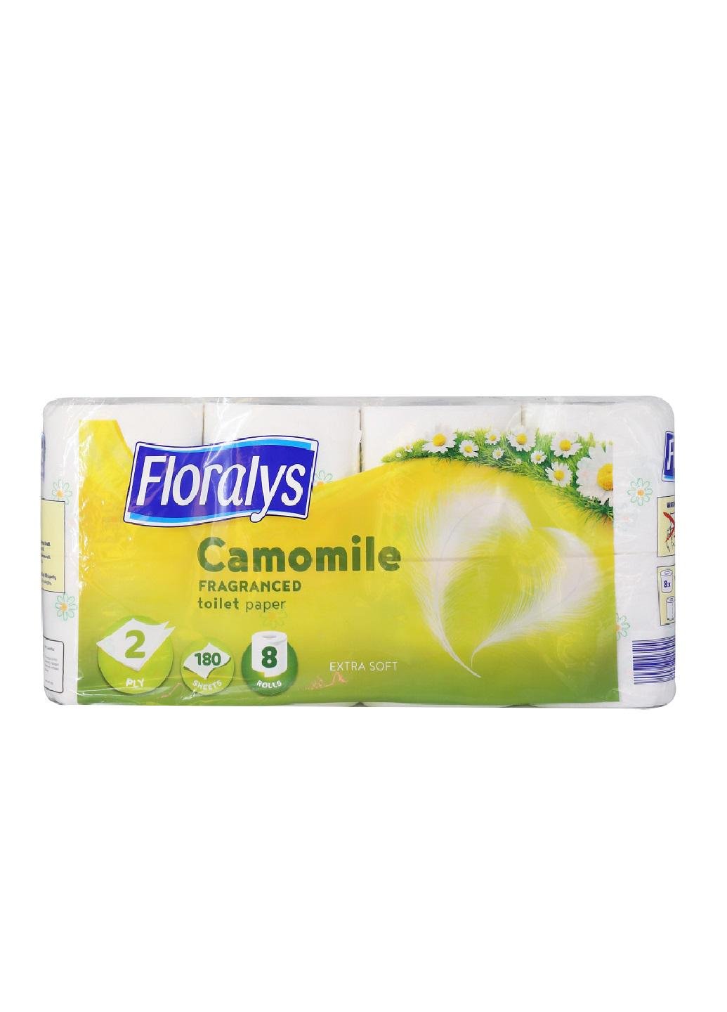 Туалетний папір Floralys Camomile ароматизований 8 рулонів 2 шари 180 відривів (НФ-00003922)