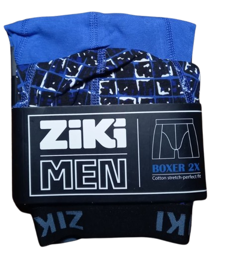 Набор трусов-боксеров мужских Ziki MEN геометрия 2 шт. ХS Темно-голубой (30652464)