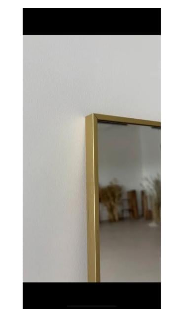 Дзеркало настінне в алюмінієвій рамі для передпокою 200х100 см Золотистий (29067274) - фото 3