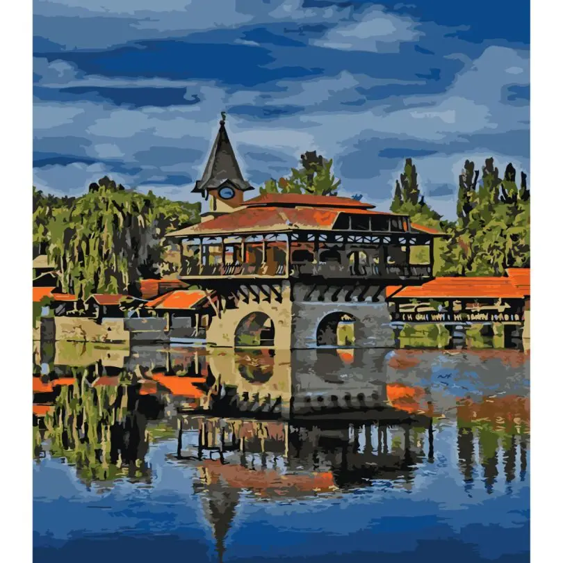 Картина по номерам Strateg Октябрьский парк 40x50 см без коробки (SR-SY6555)