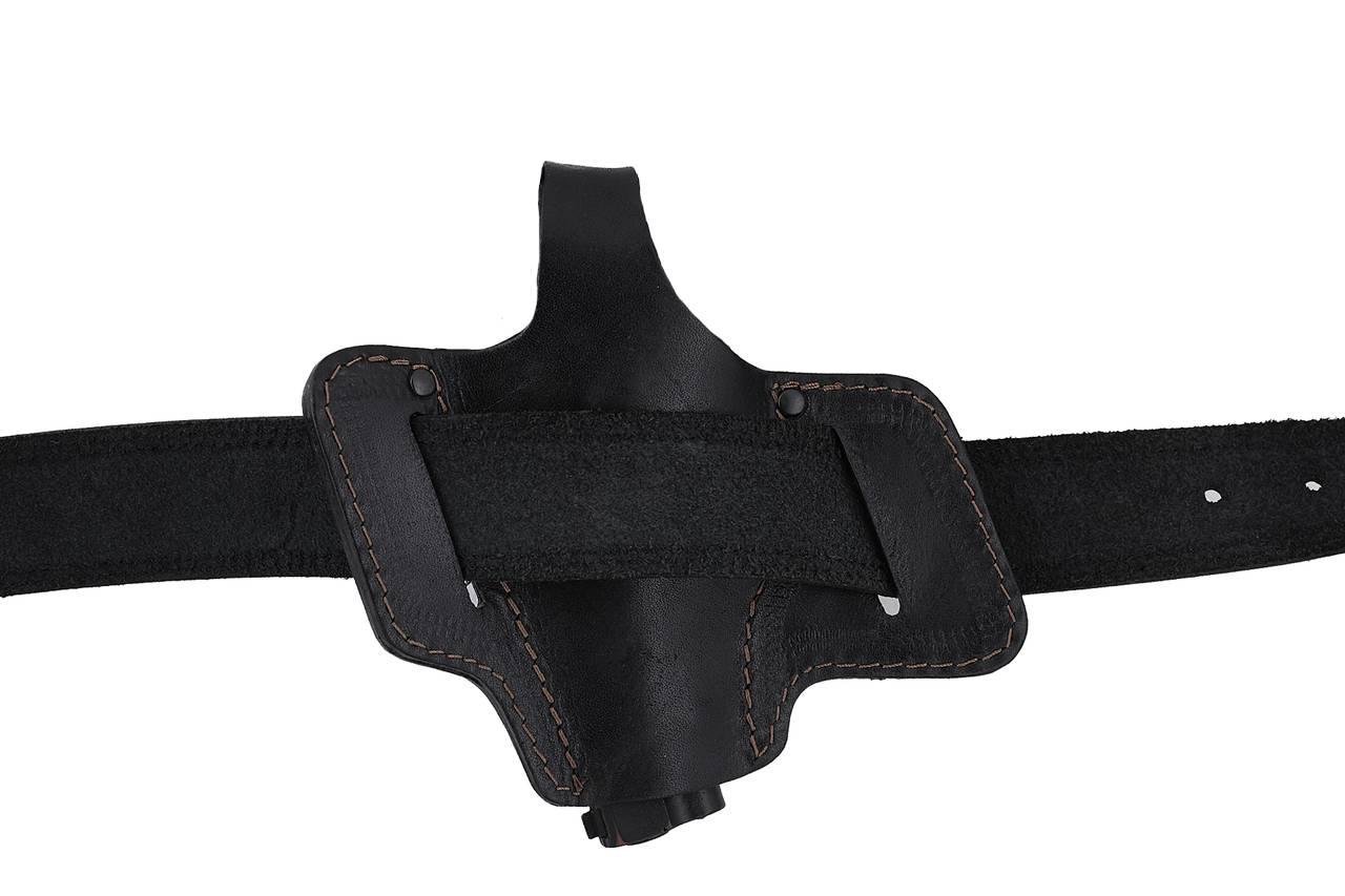 Кобура для Форт-12 поясная неформованная кожаная бабочка Черный (12104)