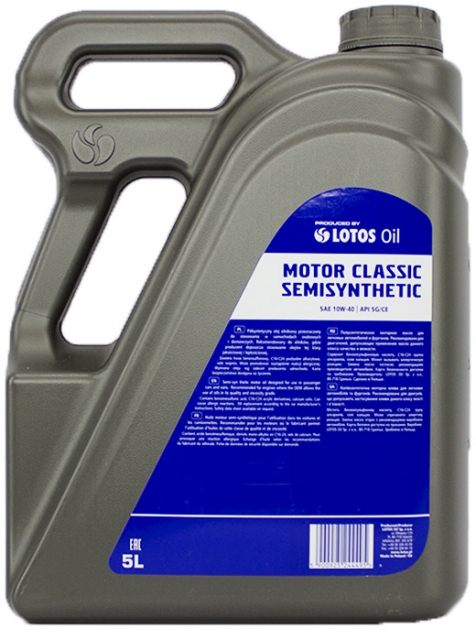 Масло Lotos Oil Motor Classic Semisyntetic SG/CE 10W-40 моторне 5 л - фото 2