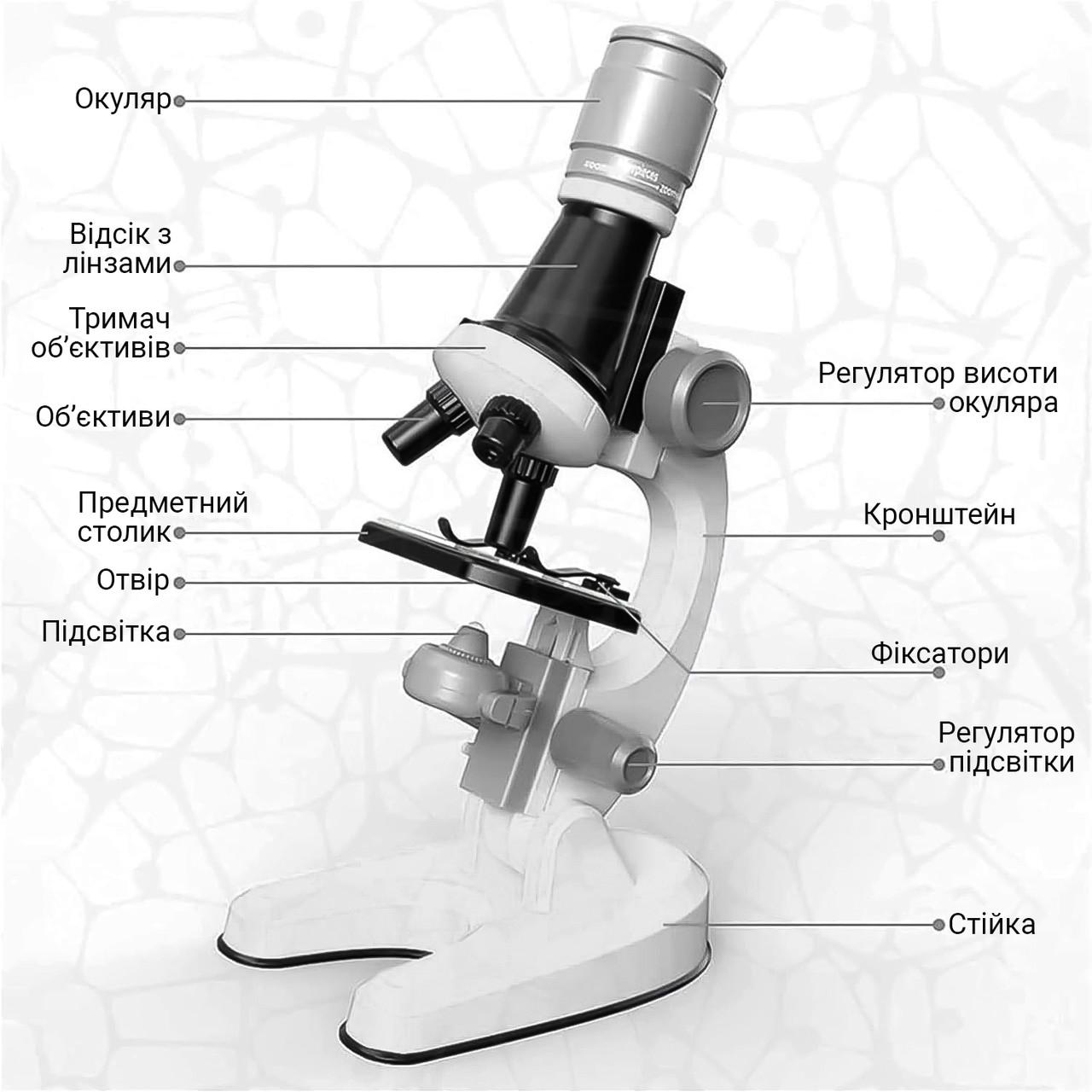 Микроскоп детский OEM 1012A-1 с увеличением 1200х Белый - фото 6 Микроскоп детский OEM 1012A-1 с увеличением 1200х Белый - фото 6