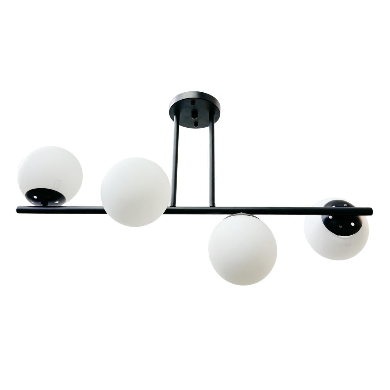 Люстра Прометей Лофт P5-N6207/4 BK на 4 лампочки Черный