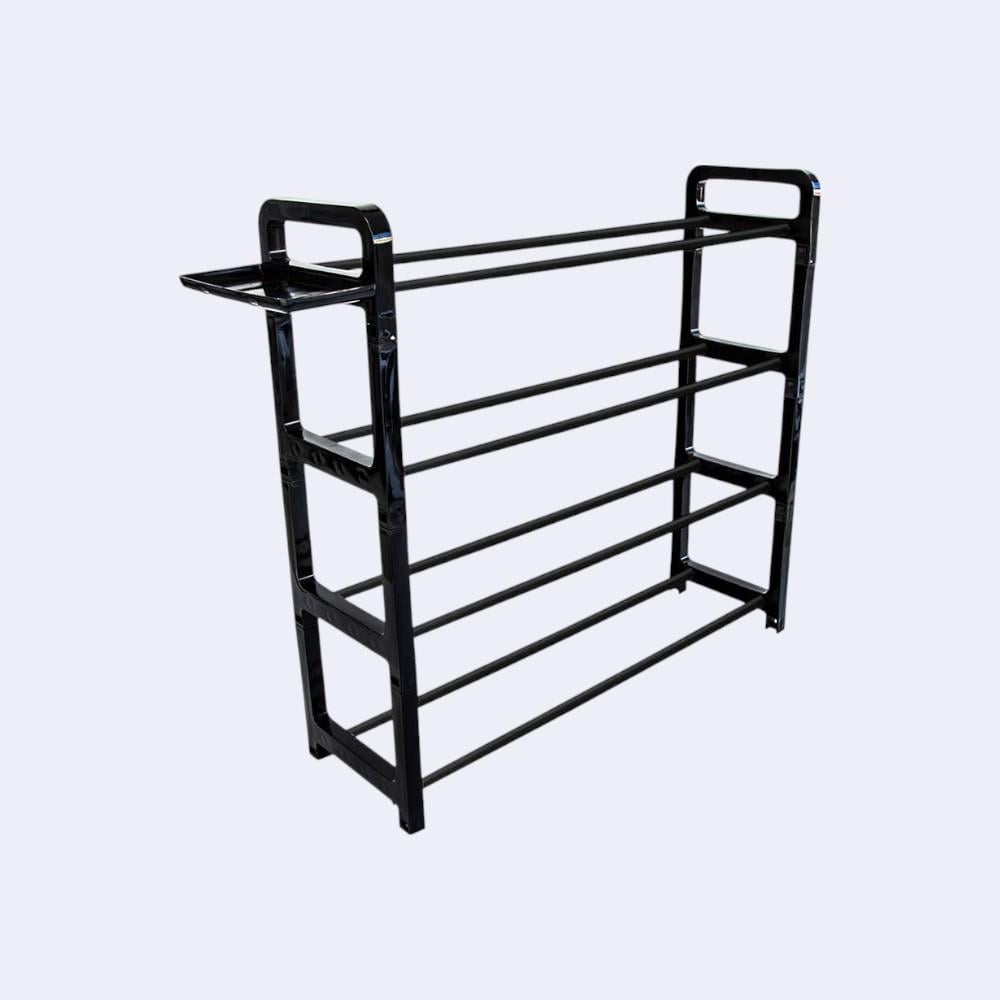 Полка для обуви четырехъярусная Omak Plastik 50852 Черный (100046ZPL)