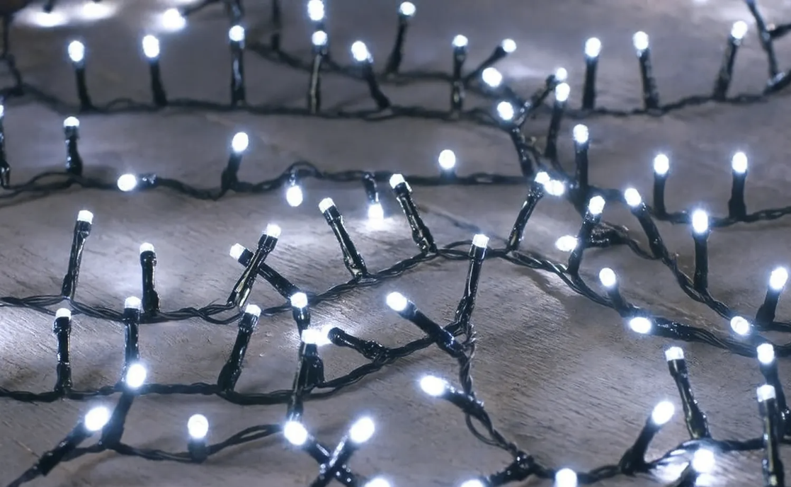 Гирлянда Ekspand LCW-300-ZB 300LED новогодняя холодный белый 20 м 8 режимов для дома и декора