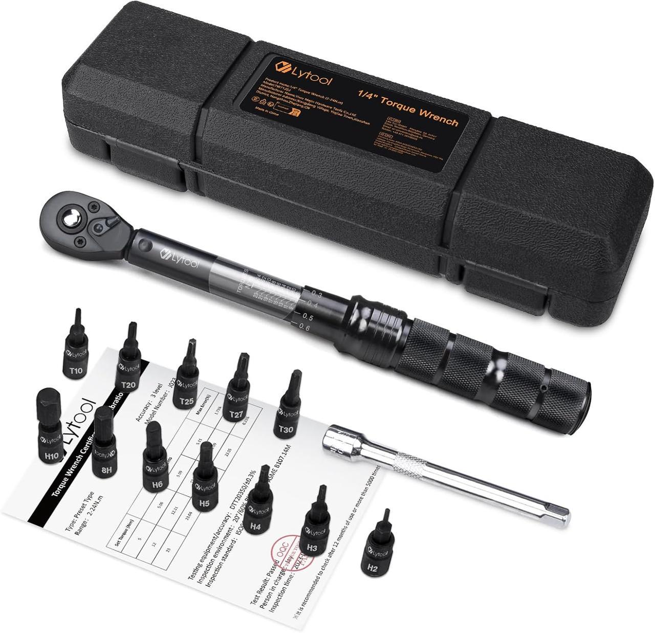 Динамометрический ключ Lytool 1/4" для велосервиса Динамометрический ключ Lytool 1/4" для велосервиса