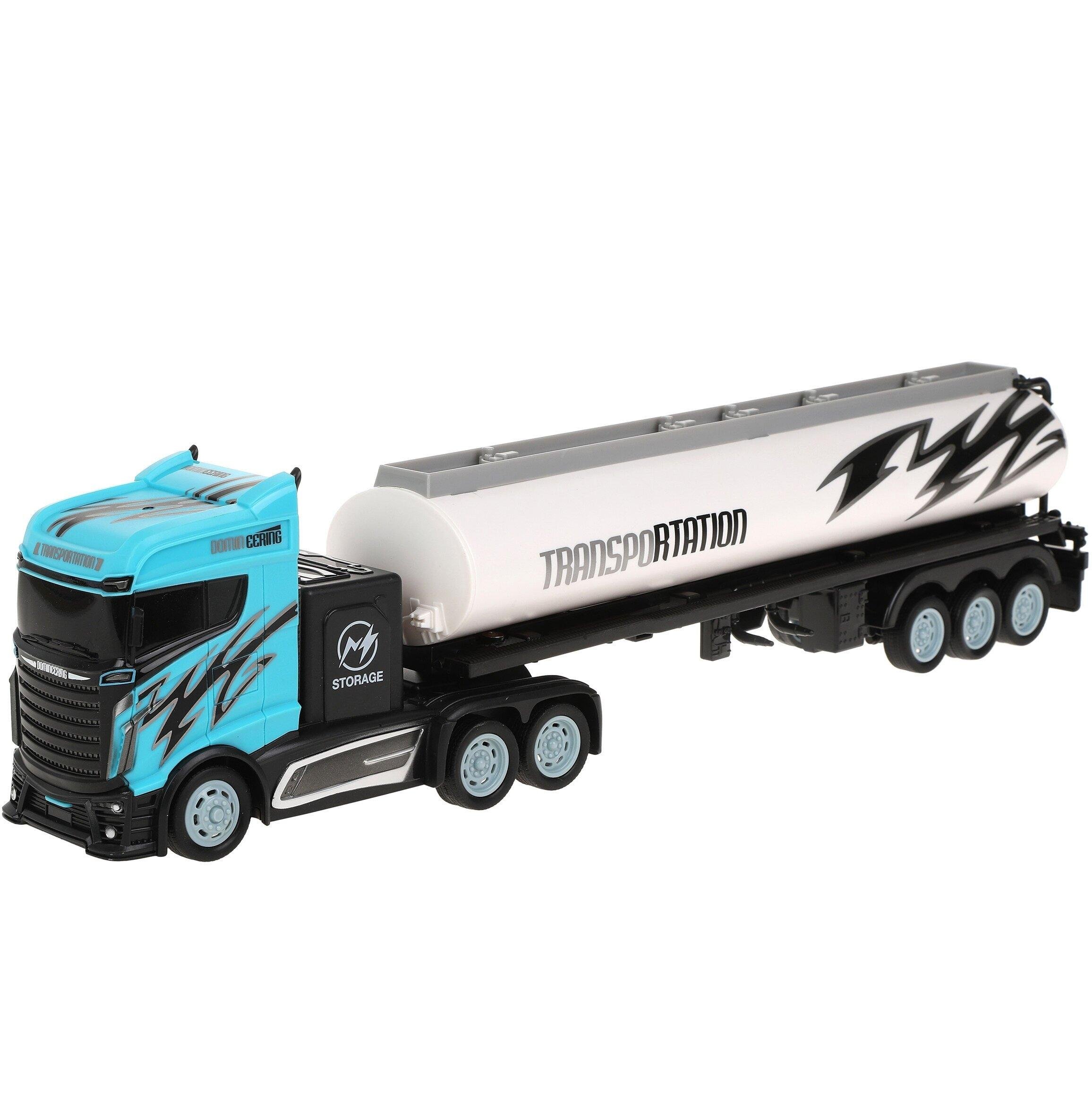 Игрушка Metr+ Фура на радиоуправлении с дорожными знаками 1:16 Голубой (GM1960-1)