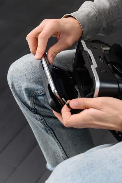 Гарнитура виртуальной реальности Shinecon SC-G04E с наушниками Черный (28364132) - фото 2